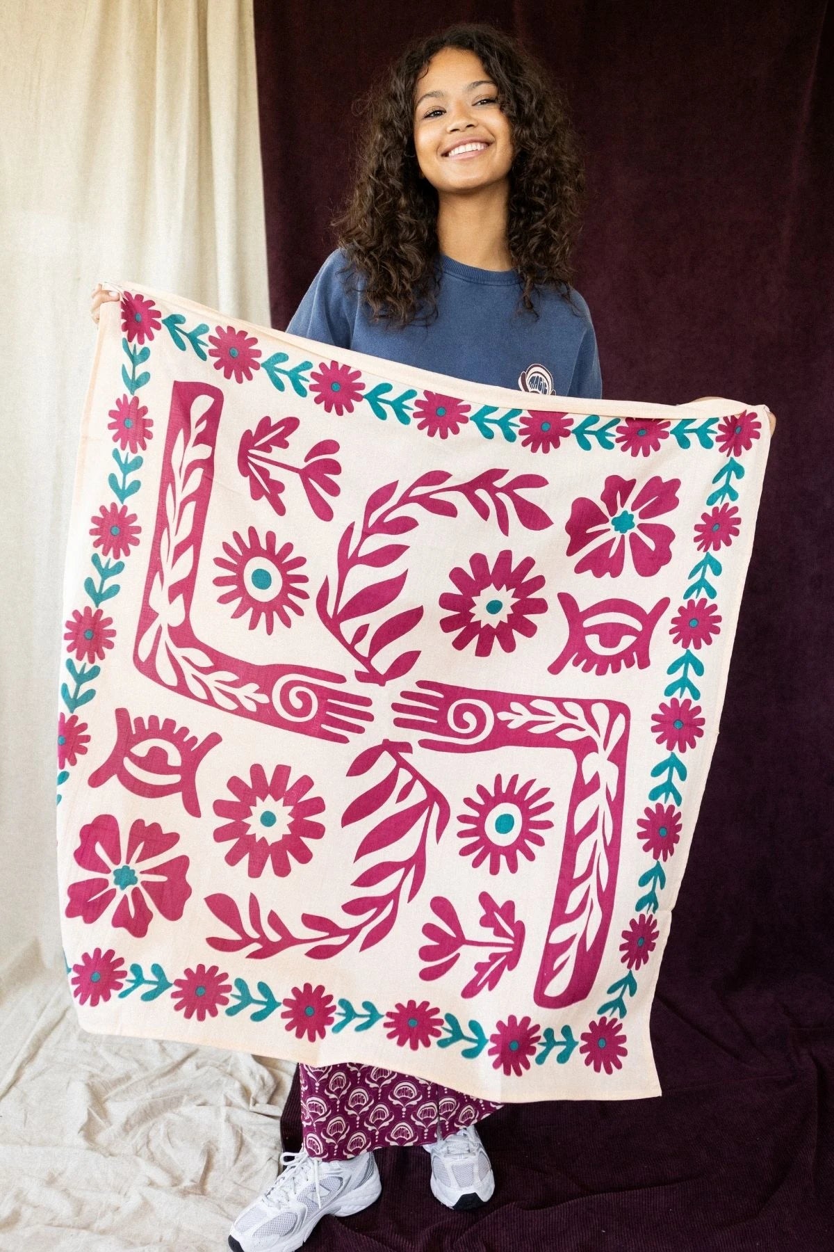 Big foulard Latika Rita - Macadamia — Apaches collections , Lyon