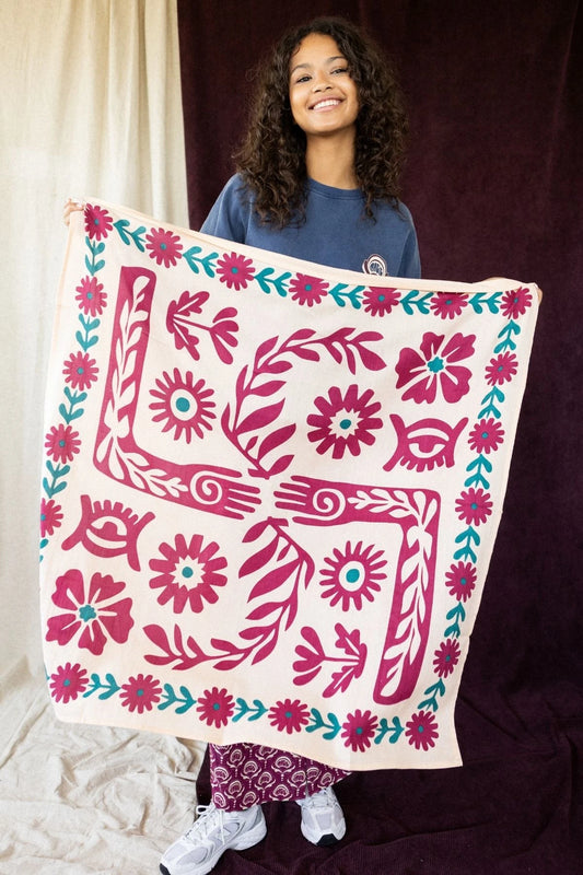 Big foulard Latika Rita - Macadamia — Apaches collections , Lyon