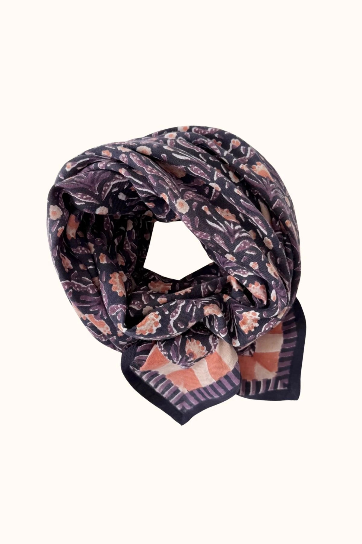 Big foulard Latika Cactus - Navy — Apaches collections , Lyon
