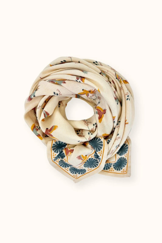 Big foulard Latika - Cerisier Macadamia — Apaches collections , Lyon