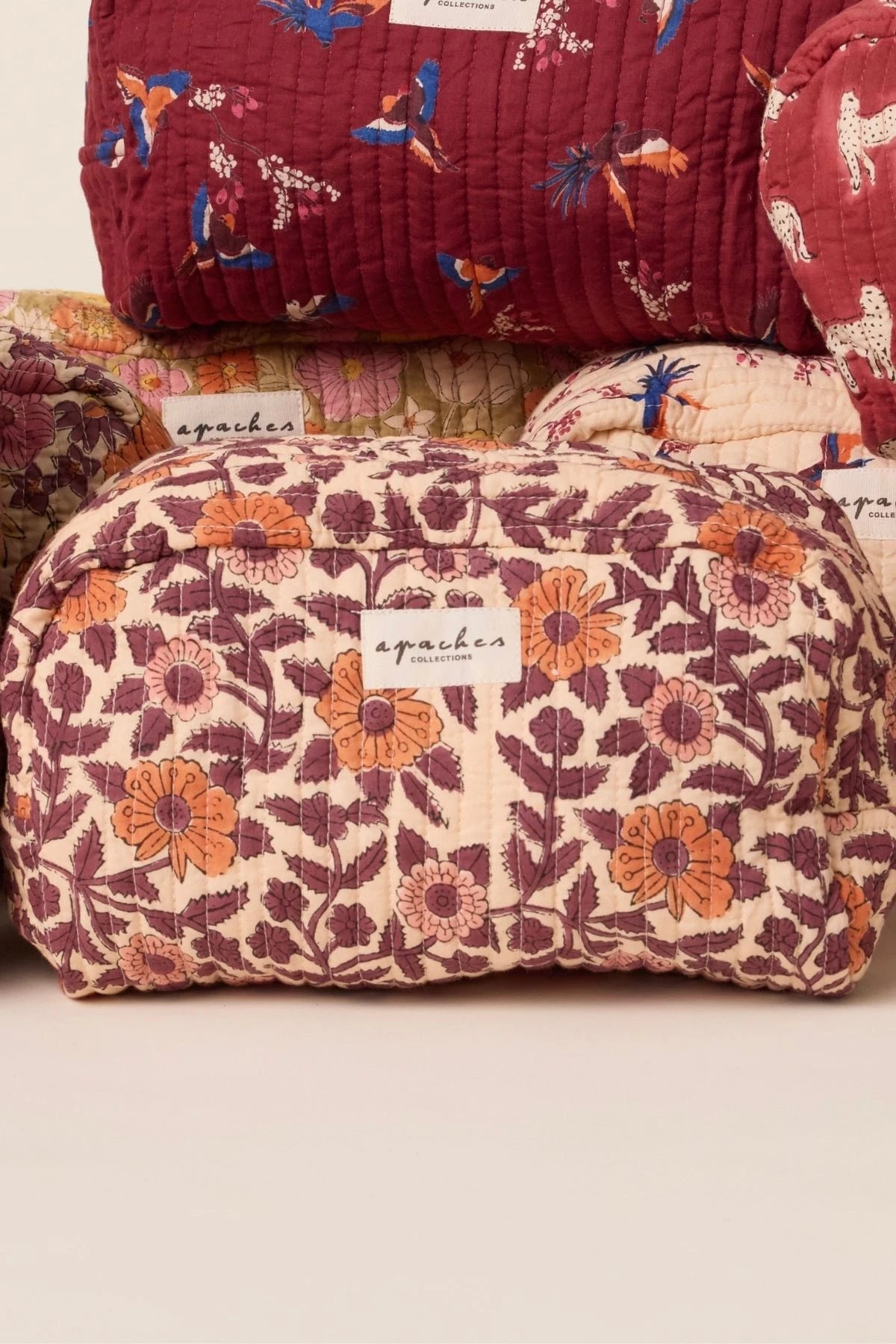 Grande trousse Gayane - Coeur flamingo