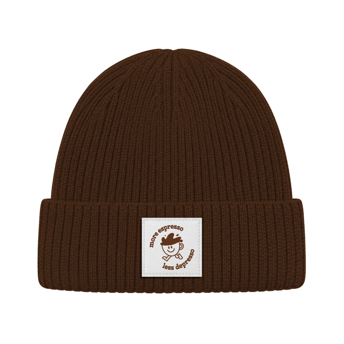 Bonnet marron More espresso less depresso