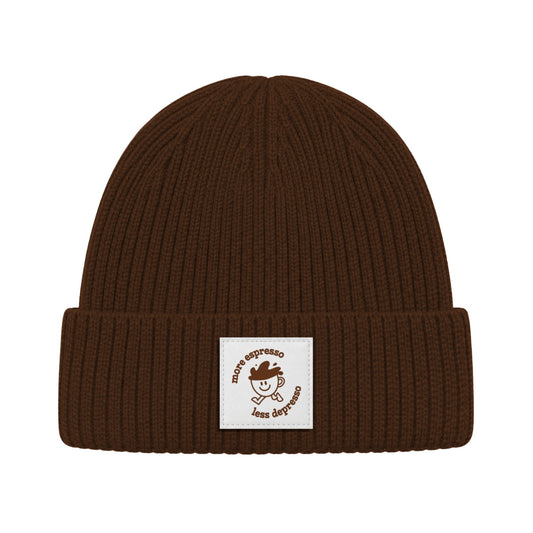 Bonnet marron More espresso less depresso