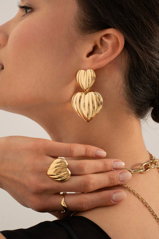 Boucles pendantes Nahia - Doré