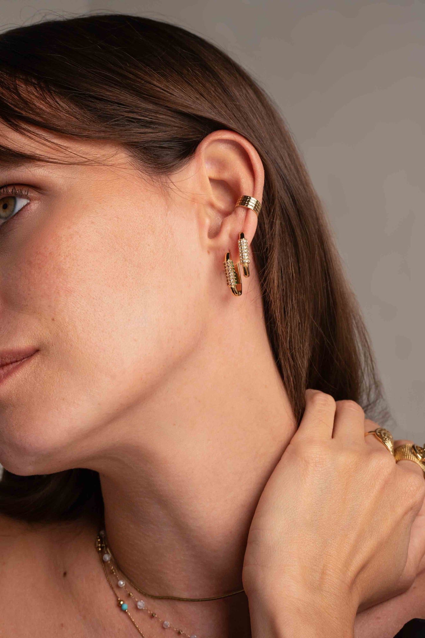 Boucles Olia - Doré blanc