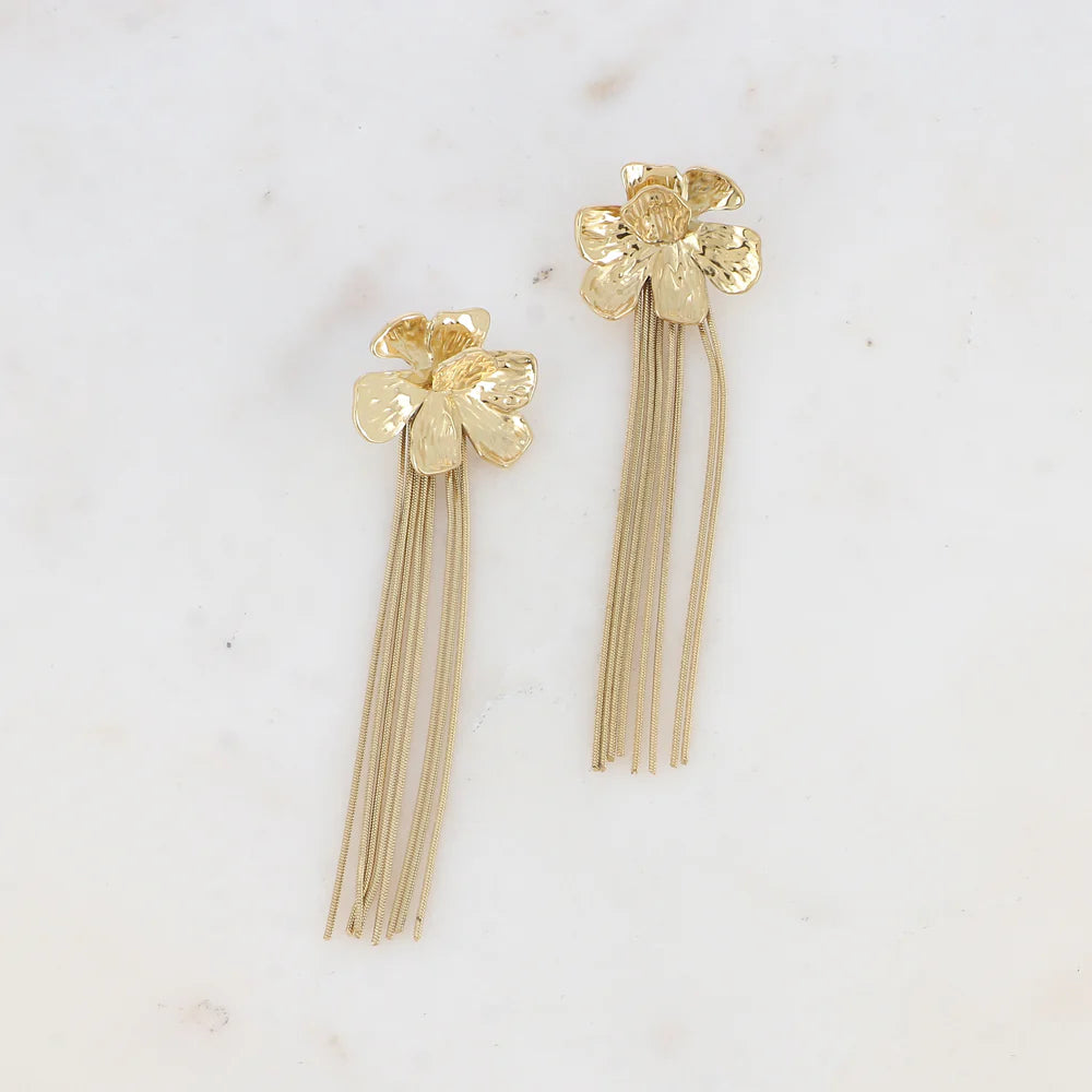 Boucles pendantes Mona - Doré
