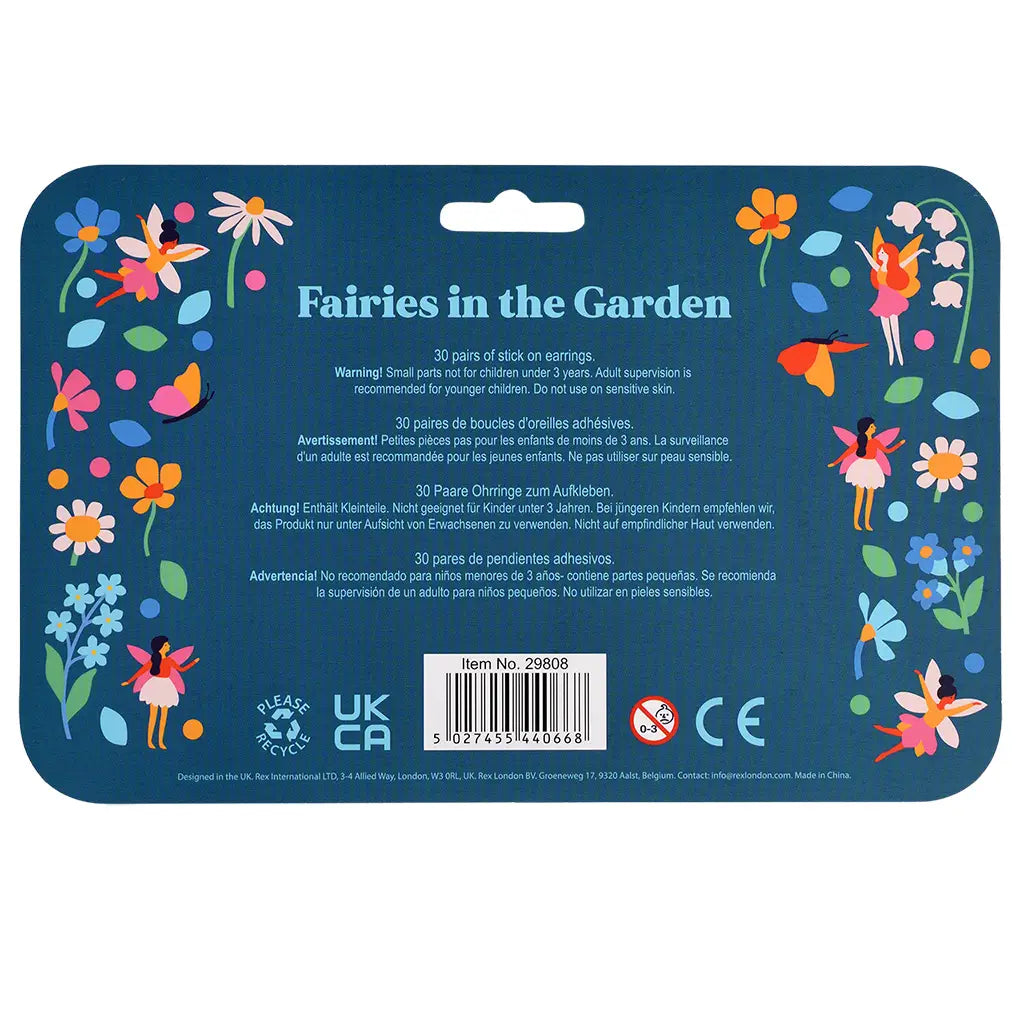 Boucles d'oreilles autocollantes - Fées dans le jardin — Rex , Lyon