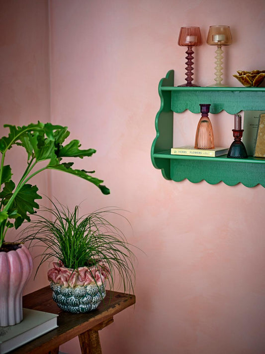 Bougeoir Shilo grand - orange/violet