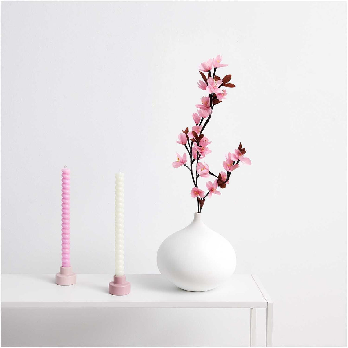 Bougie spirale 28 cm - Cerisier en fleurs
