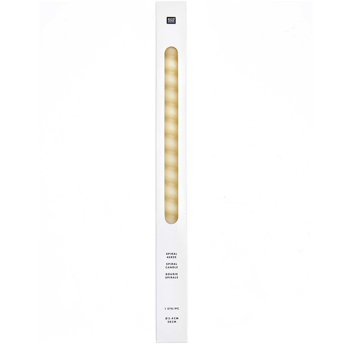 Bougie spirale 28 cm - Jaune sorbet