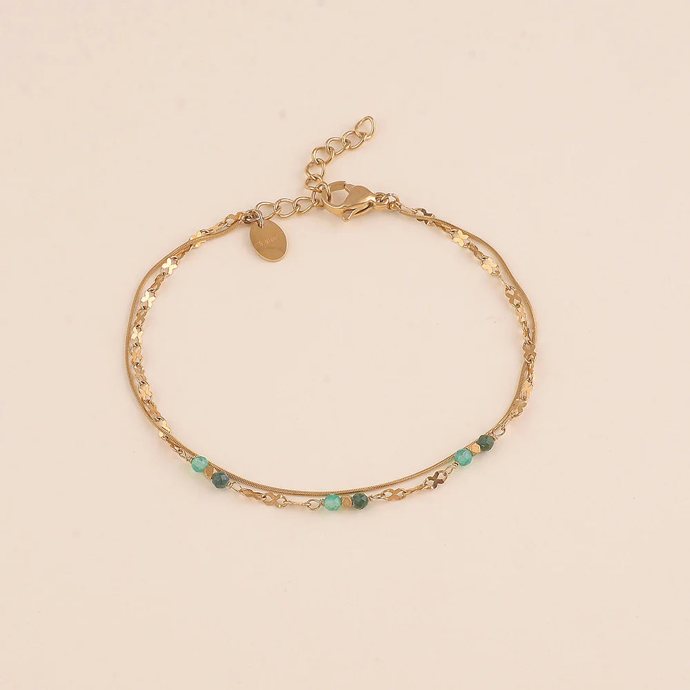Bracelet Roni - Agate verte