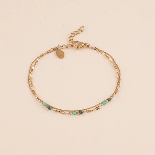 Bracelet Roni - Agate verte