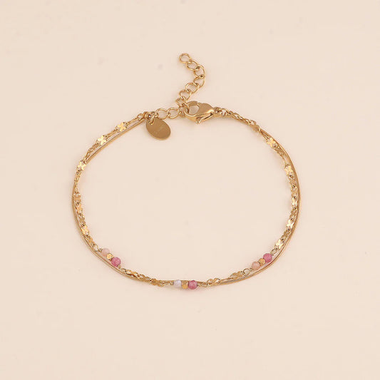 Bracelet Roni - Quartz fraise