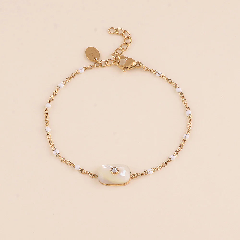 Bracelet Jony - Doré/nacre