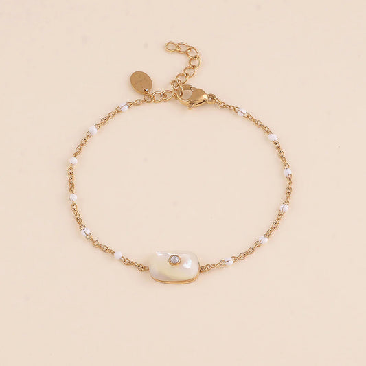 Bracelet Jony - Doré/nacre
