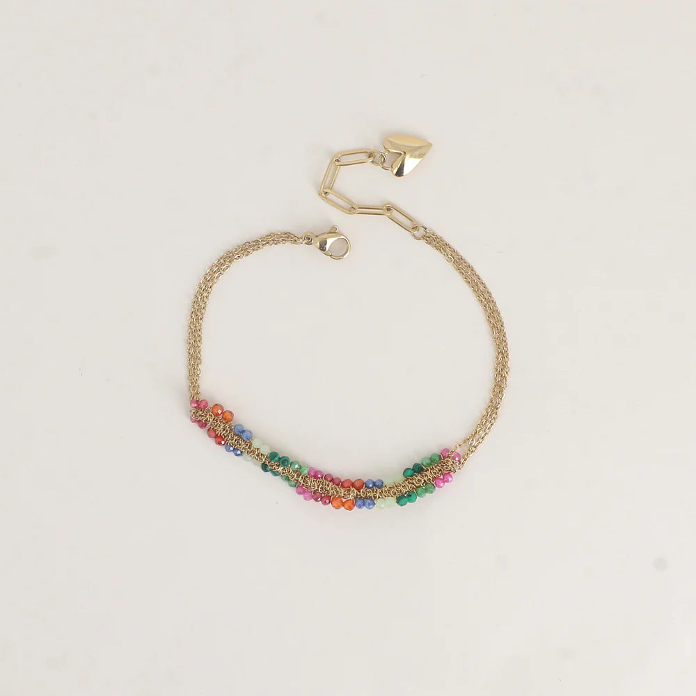 Bracelet Mina - Doré/multi