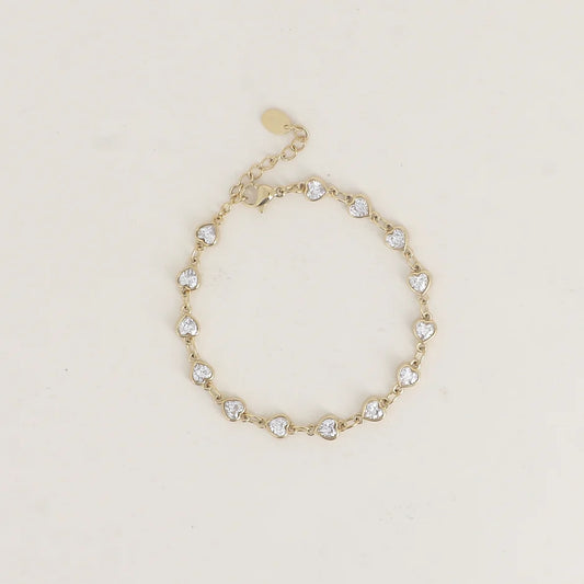 Bracelet Hearts - cristaux coeurs