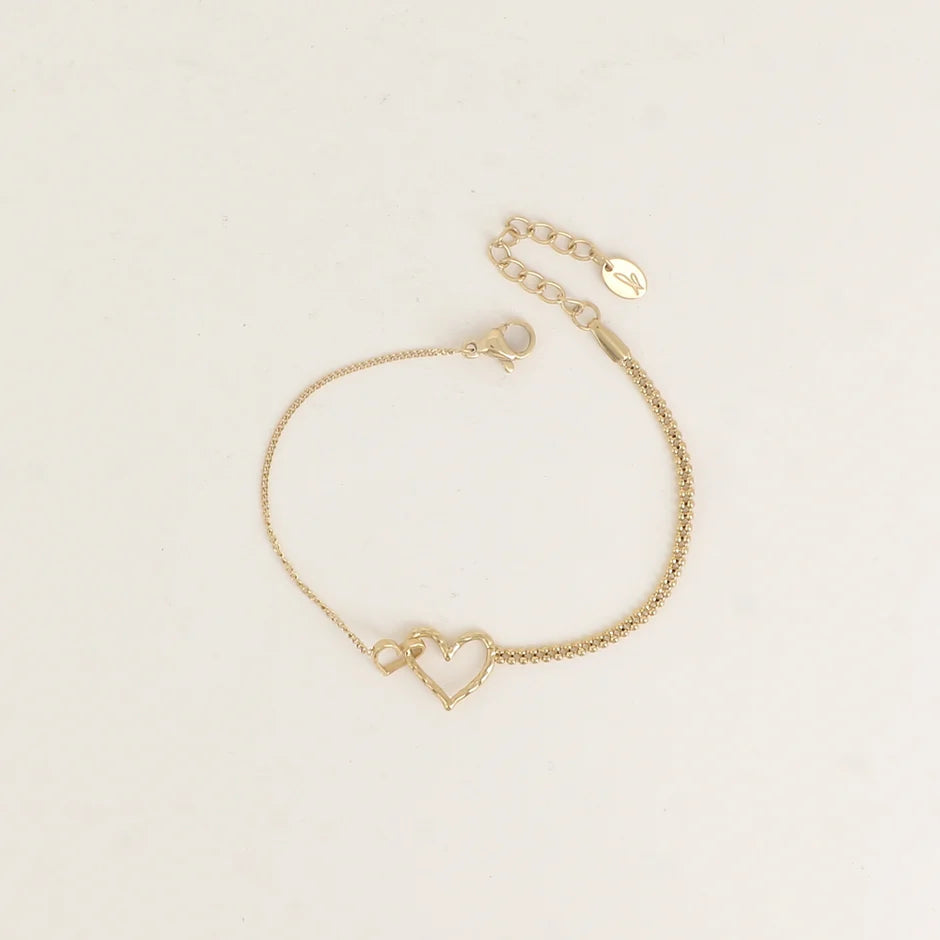 Bracelet - deux coeurs ajourés