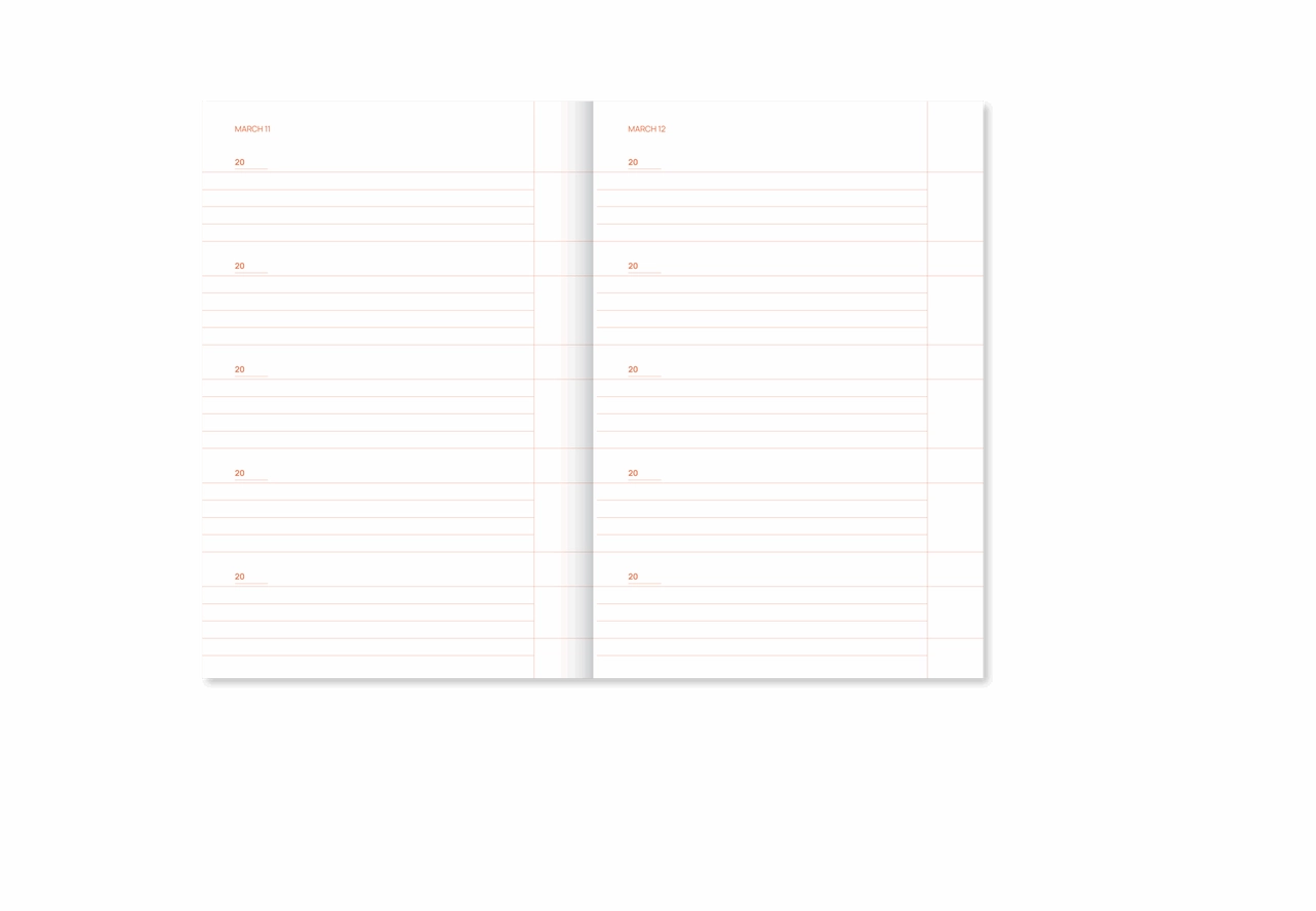 Journal Une ligne par jour - Stripes pink/red