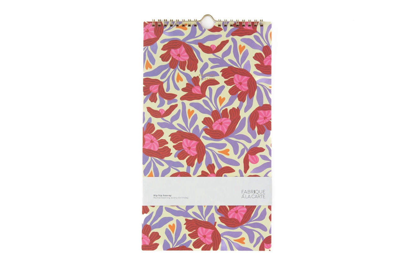 Calendrier d'anniversaires - Flowers beige