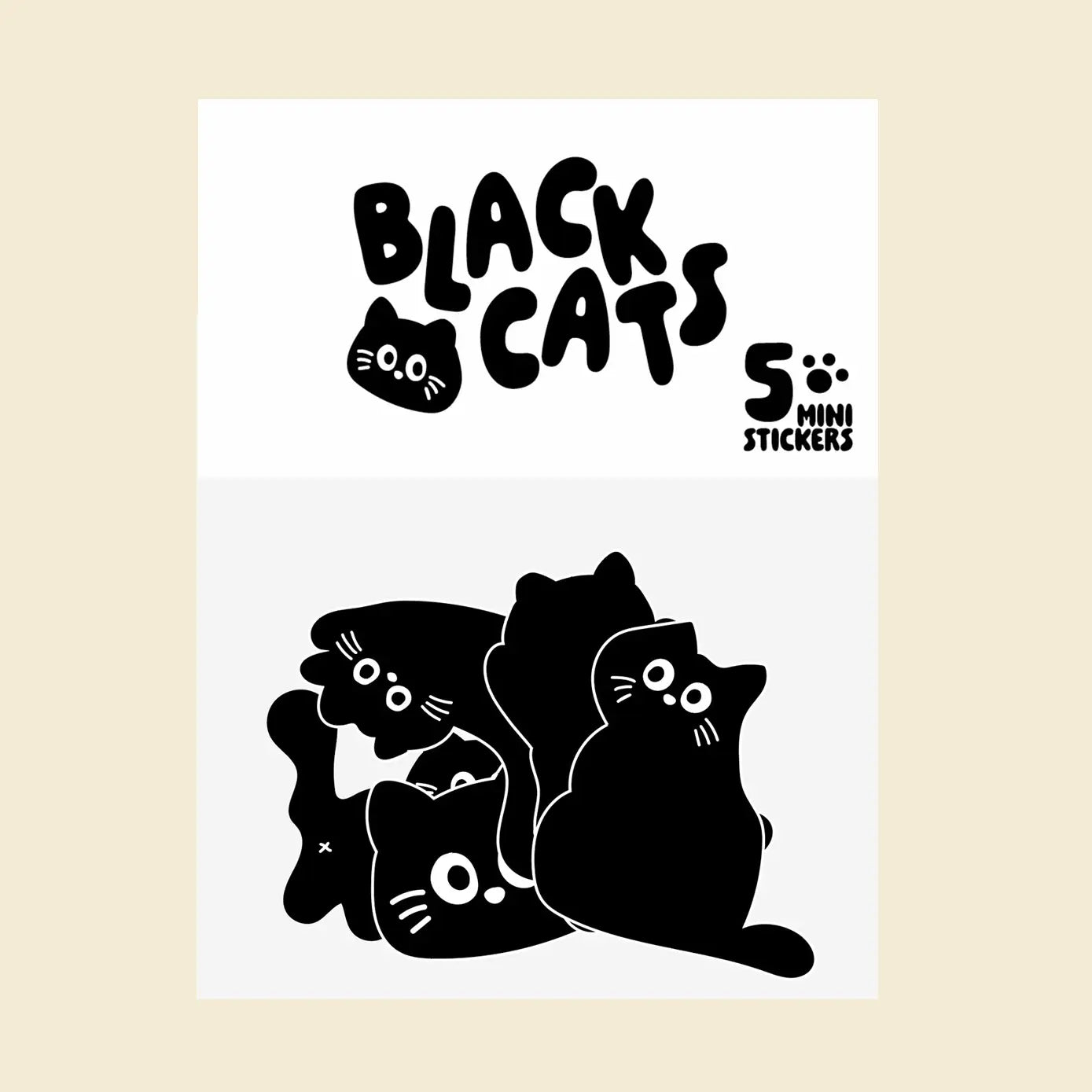 Lot de stickers - Black cats