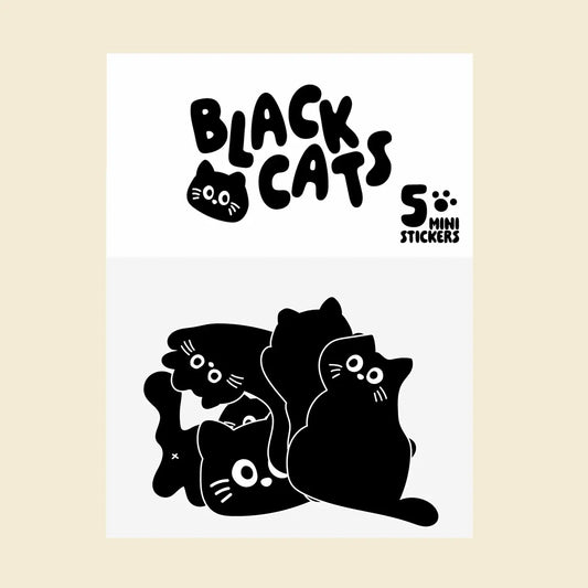 Lot de stickers - Black cats