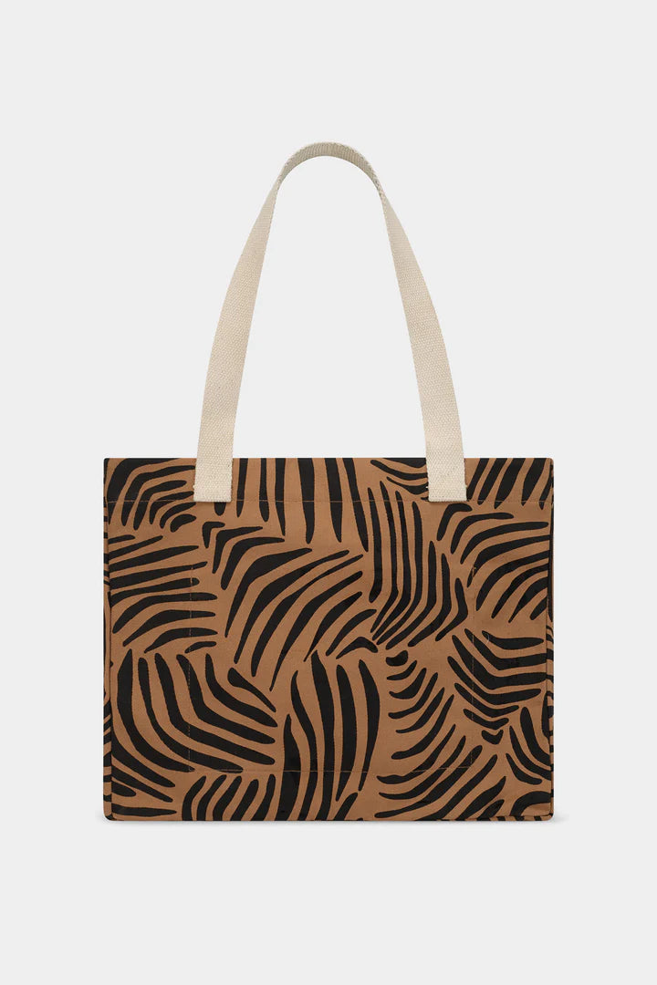 Sac cabas Claude - Zèbre cannelle