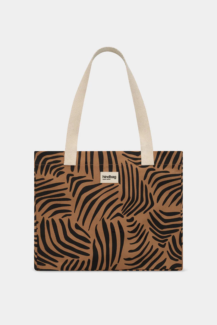 Sac cabas Claude - Zèbre cannelle
