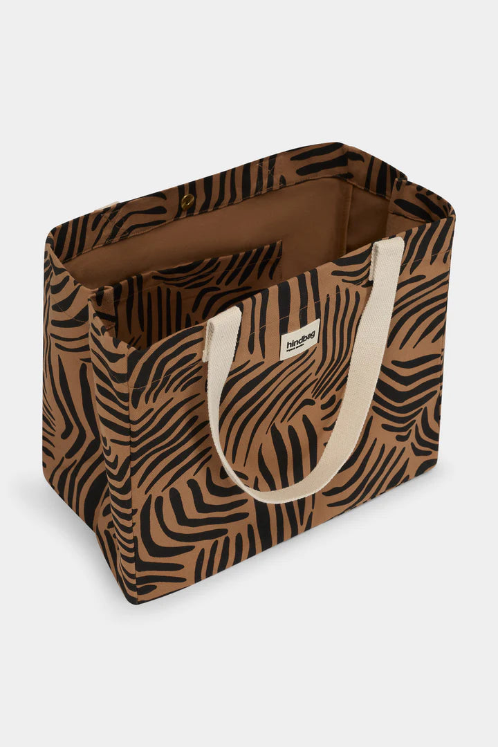 Sac cabas Claude - Zèbre cannelle