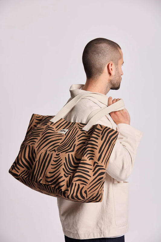 Sac cabas Claude - Zèbre cannelle