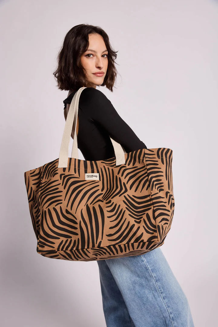 Sac cabas Claude - Zèbre cannelle