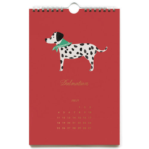Calendrier mural 2027 - Dog - Rifle Paper