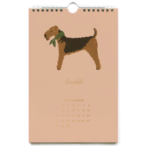 Calendrier mural 2027 - Dog - Rifle Paper