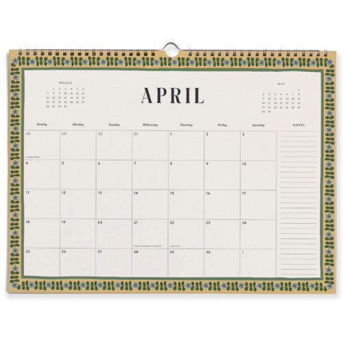 Calendrier mural 2027 - Paisley - Rifle Paper