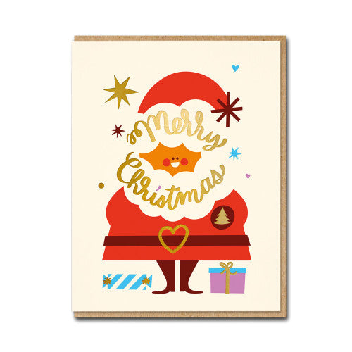 Carte de Noël - Jolly Santa Claus - Flip & Lu