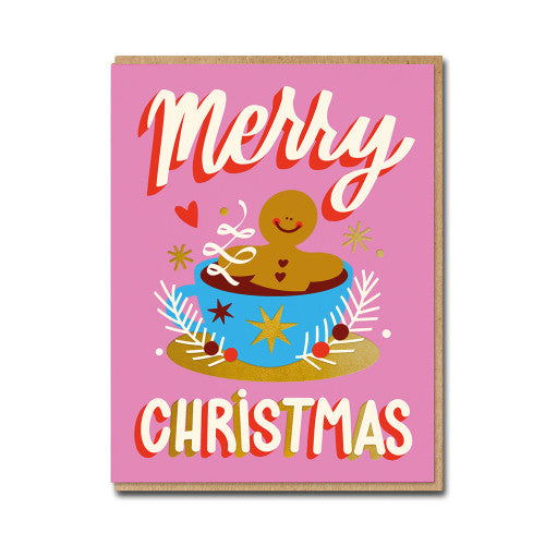 Carte de Noël - Merry gingerbread mug - Flip & Lu