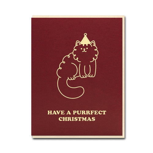 Carte de Noël - Purrfect christmas - Doodles Xmas