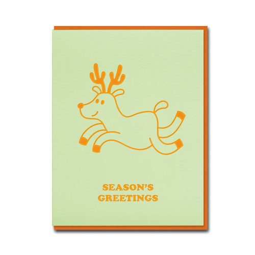 Carte de Noël - Reindeer season's greetings - Doodles xmas