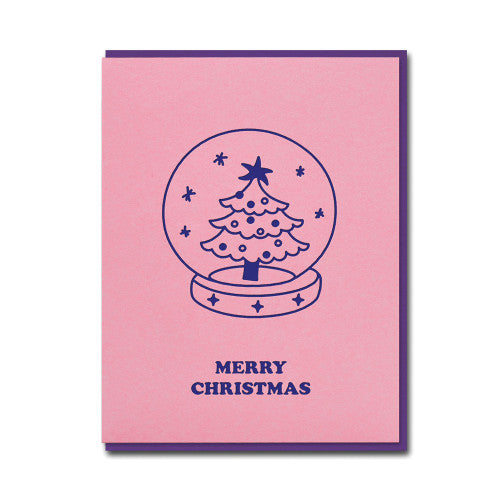 Carte de Noël - Snowglobe christmas - Doodles Xmas