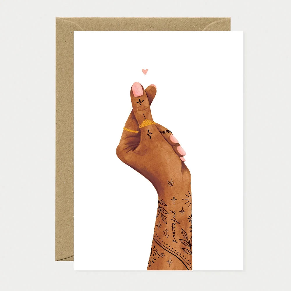 Carte Finger heart