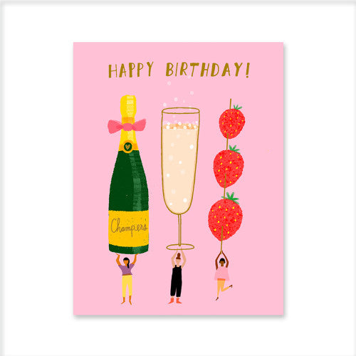 Carte simple - Champagne wishes - Carolyn Suzuki