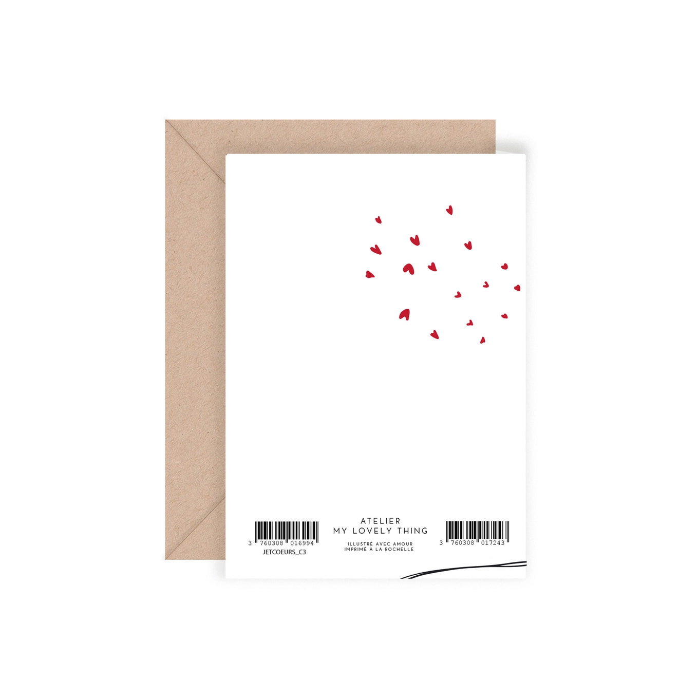 Carte double Explosion de coeurs