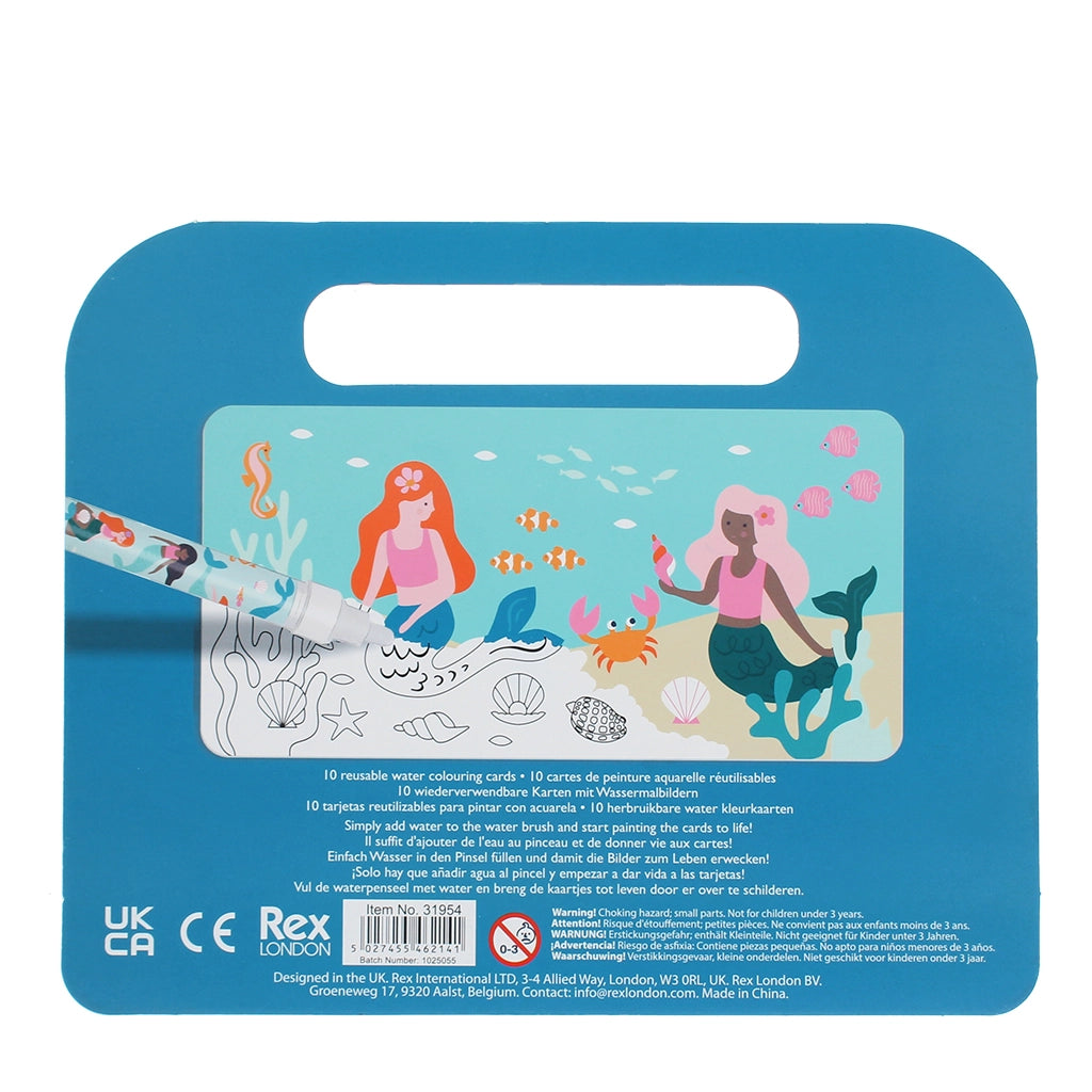 Cartes de coloriage magiques à l'eau - Sirène
