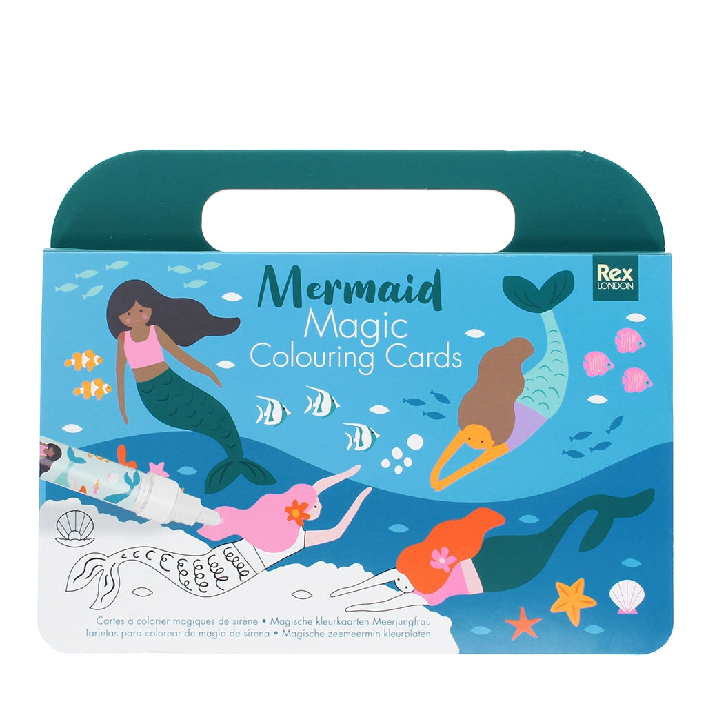 Cartes de coloriage magiques à l'eau - Sirène