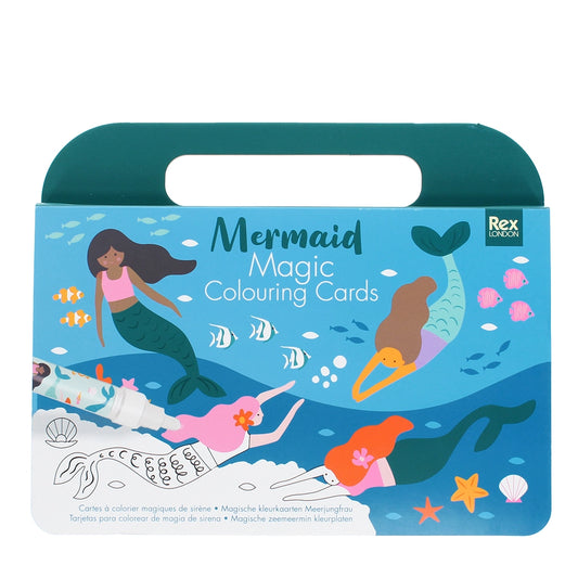 Cartes de coloriage magiques à l'eau - Sirène