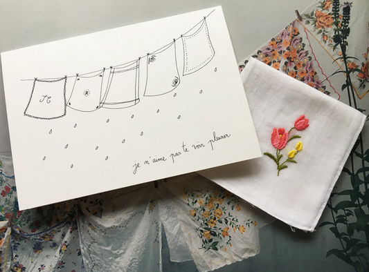 Carte et enveloppe Mouchoir