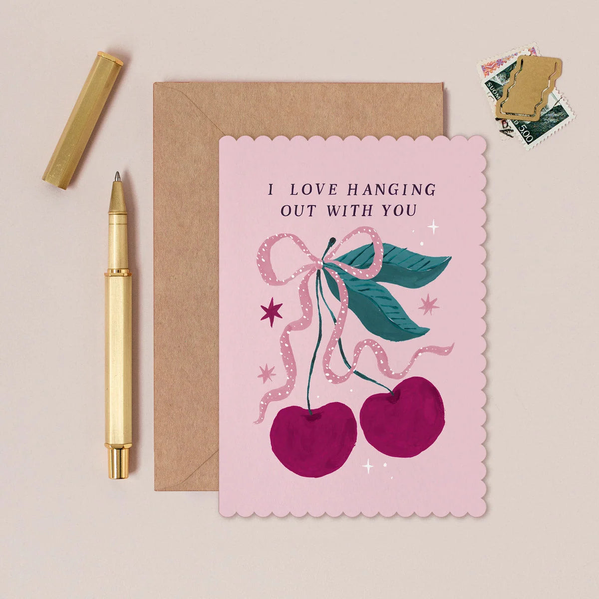 Carte - Love hanging out cherries