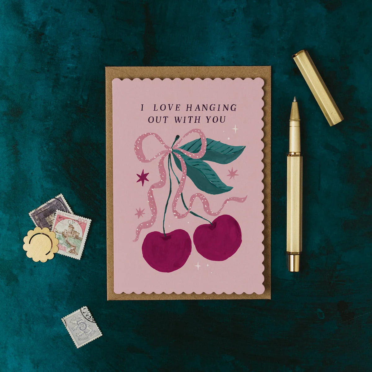 Carte - Love hanging out cherries