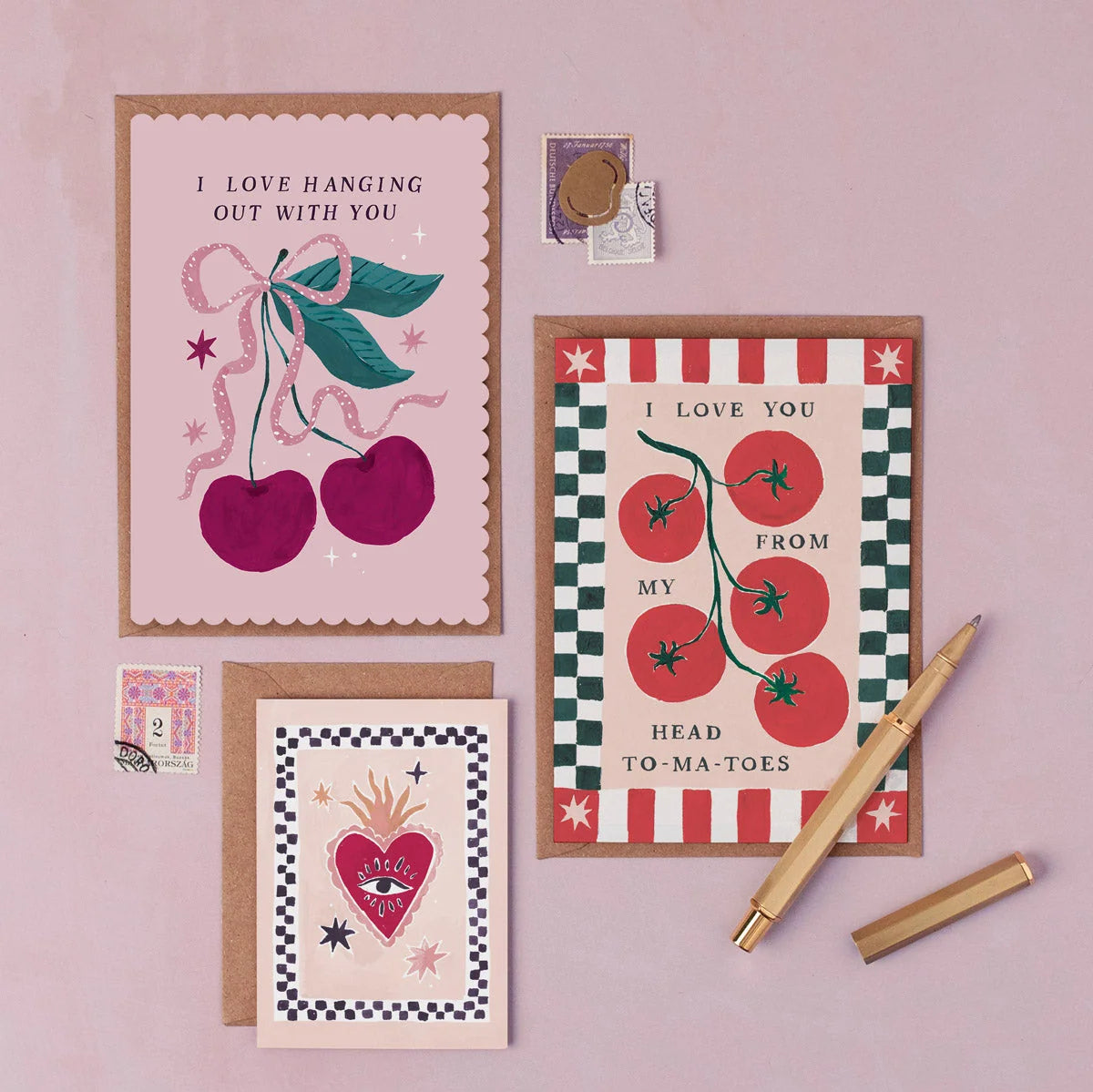 Carte - Love hanging out cherries