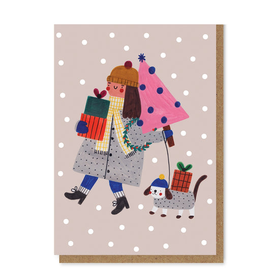 Carte Christmas girl